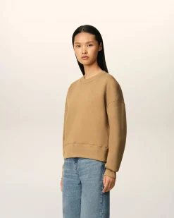 Sweatshirt Marron Ami De Coeur En Coton