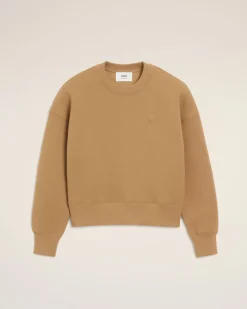 Sweatshirt Marron Ami De Coeur En Coton