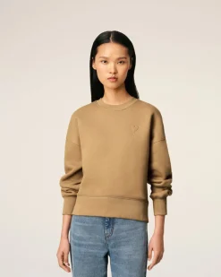 Sweatshirt Marron Ami De Coeur En Coton