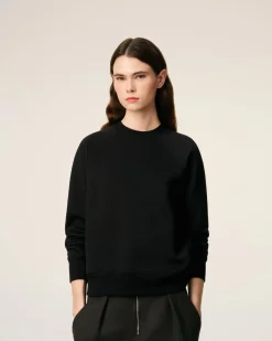 Sweatshirt Noir Ami De Coeur En Coton