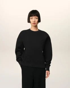 Sweatshirt Noir Ami de Coeur En Coton