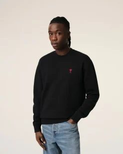 Sweatshirt Noir Ami De Coeur En Coton Biologique