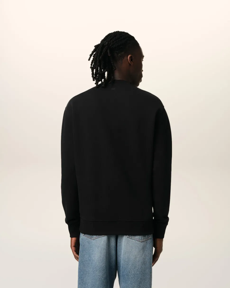 Sweatshirt Noir Ami De Coeur En Coton Biologique