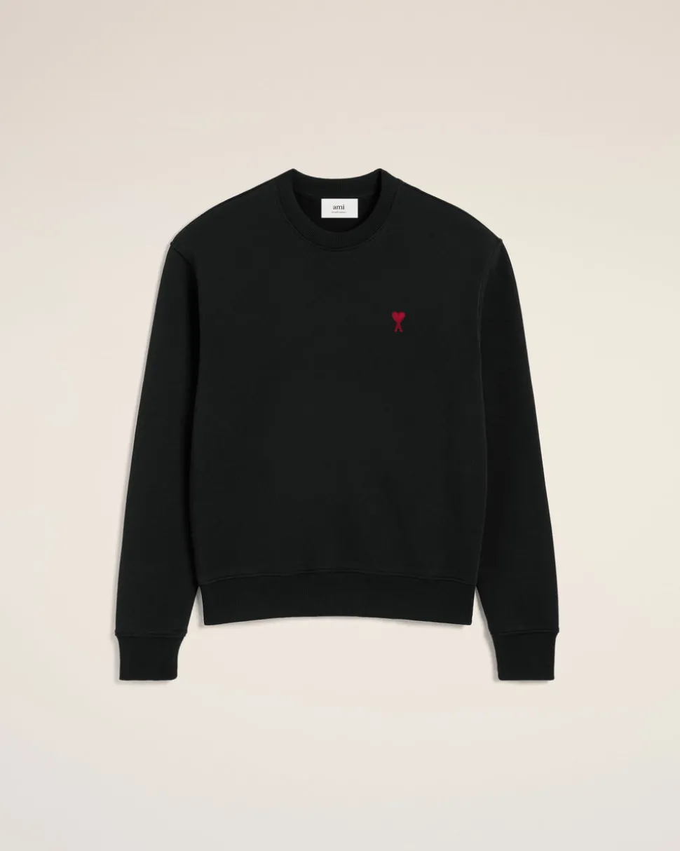 Sweatshirt Noir Ami De Coeur En Coton Biologique