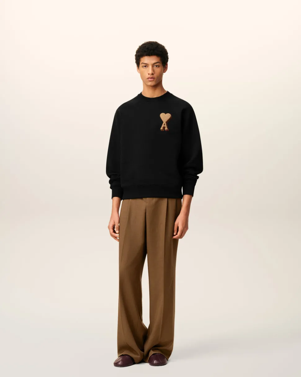 Sweatshirt Noir Ami de Coeur En Coton