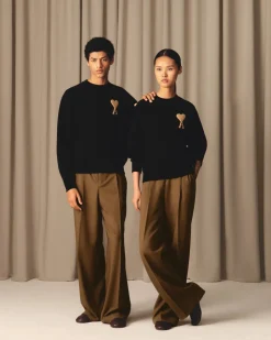 Sweatshirt Noir Ami de Coeur En Coton