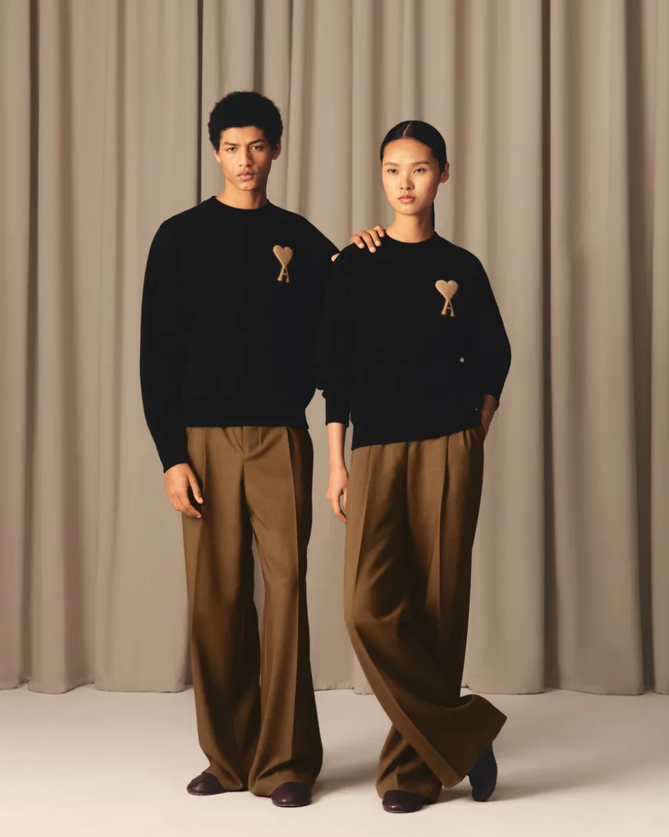 Sweatshirt Noir Ami de Coeur En Coton