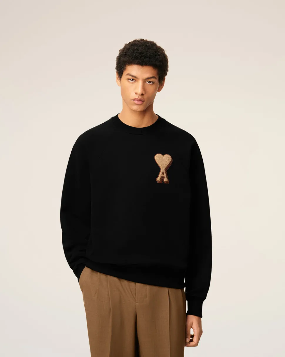 Sweatshirt Noir Ami de Coeur En Coton