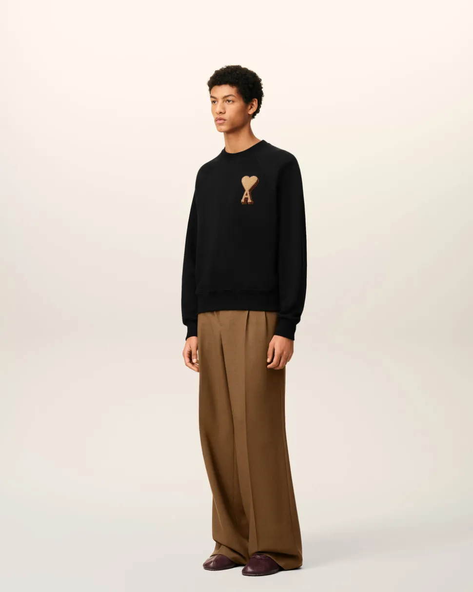 Sweatshirt Noir Ami de Coeur En Coton