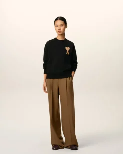 Sweatshirt Noir Ami de Coeur En Coton