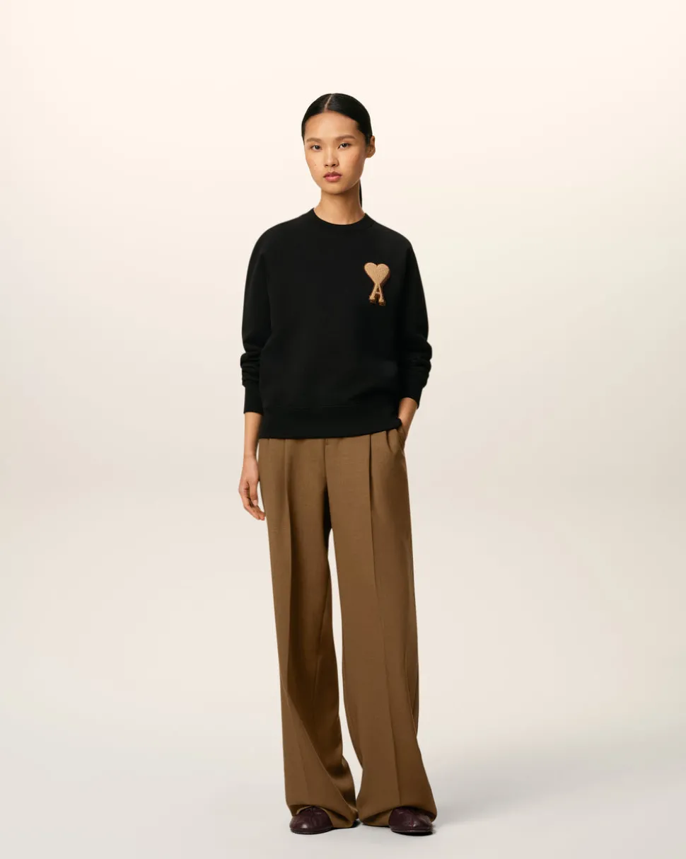 Sweatshirt Noir Ami de Coeur En Coton