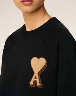 Sweatshirt Noir Ami de Coeur En Coton