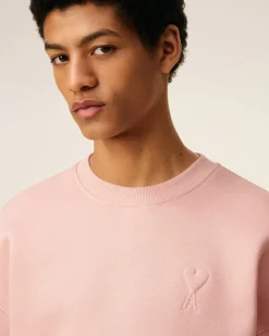 Sweatshirt Rose Ami De Coeur En Coton