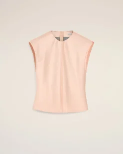 Top Sans Manches Avec Details Bords Francs