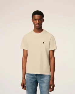T-shirt Beige Ami De Coeur En Coton