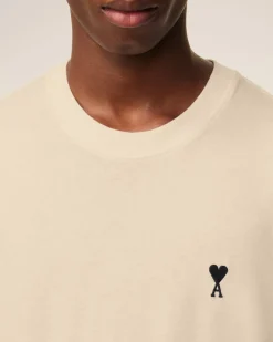 T-shirt Beige Ami De Coeur En Coton