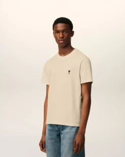 T-shirt Beige Ami De Coeur En Coton