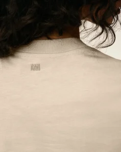 T-shirt Beige Ami De Coeur Croppé En Coton