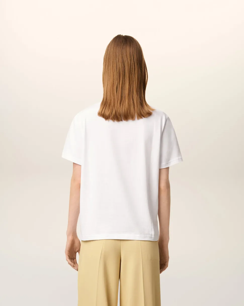 T-shirt Blanc Ami De Coeur En Coton Biologique