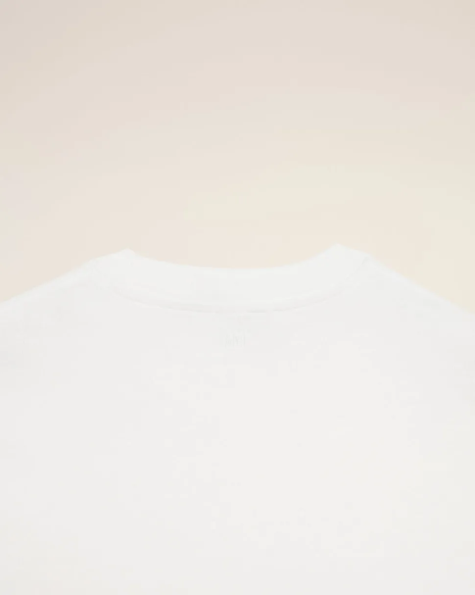 T-shirt Blanc Ami De Coeur En Coton Biologique