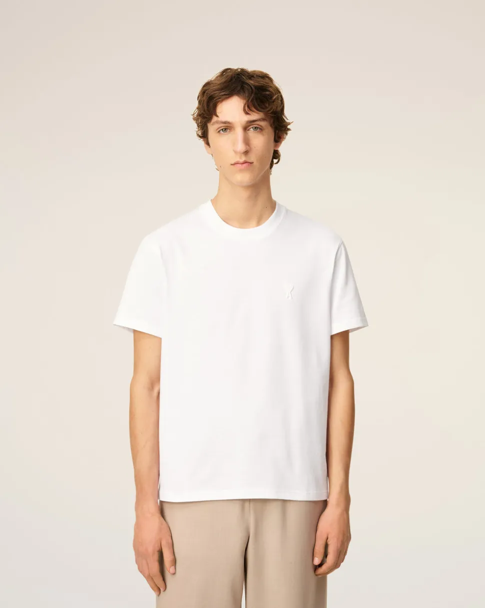 T-shirt Blanc Ami De Coeur En Coton Biologique