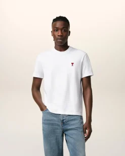 T-shirt Blanc Ami De Coeur En Coton Biologique