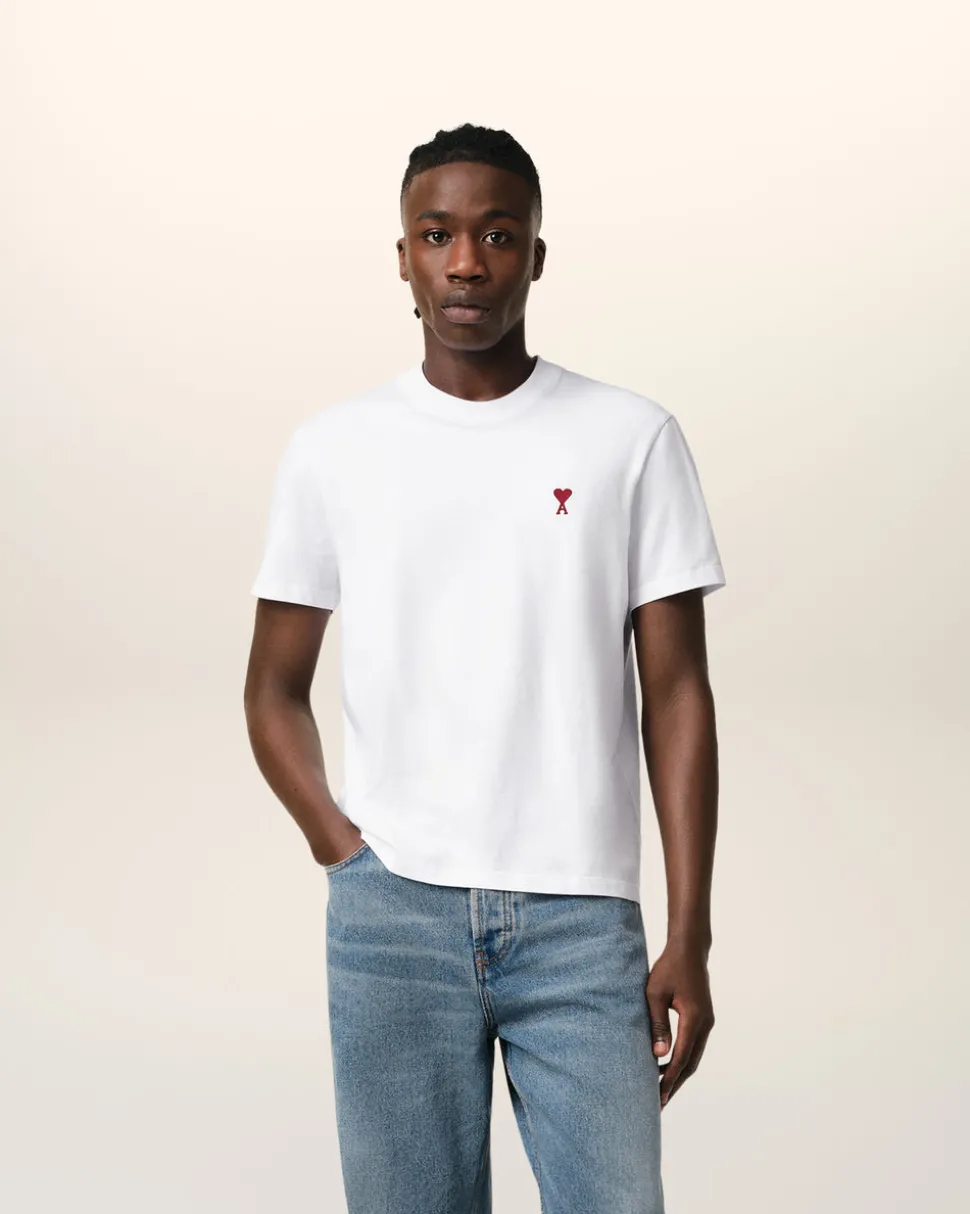 T-shirt Blanc Ami De Coeur En Coton Biologique