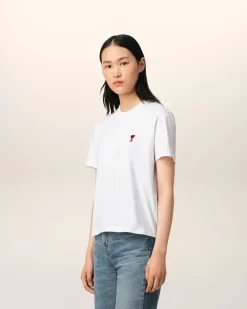 T-shirt Blanc Ami De Coeur En Coton Biologique