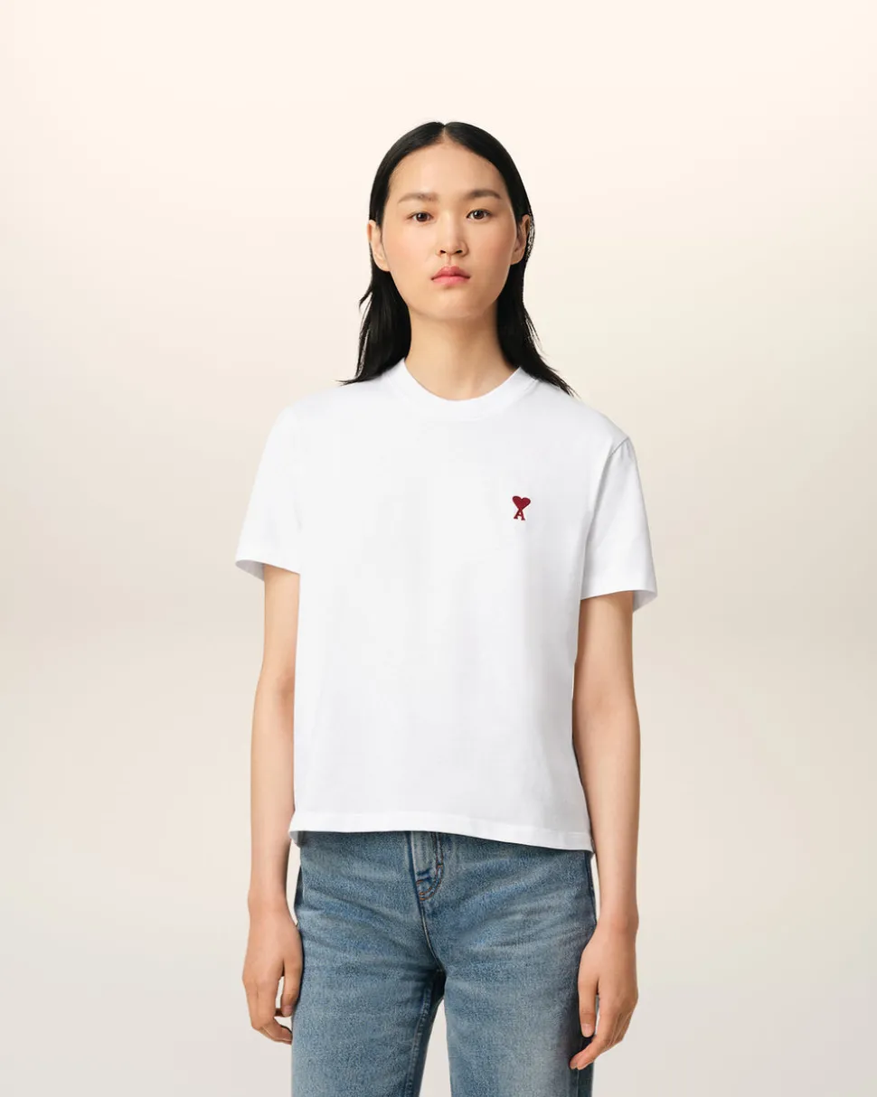 T-shirt Blanc Ami De Coeur En Coton Biologique