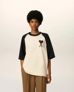 T-shirt Blanc Manches Courtes Ami De Coeur En Coton