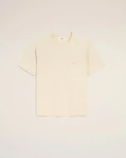 T-shirt Blanc Manches Courtes En Coton