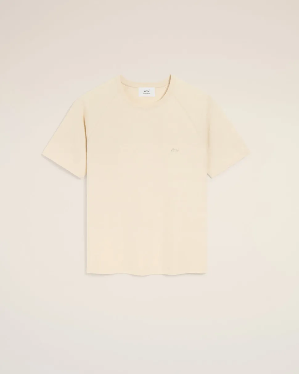 T-shirt Blanc Manches Courtes En Coton