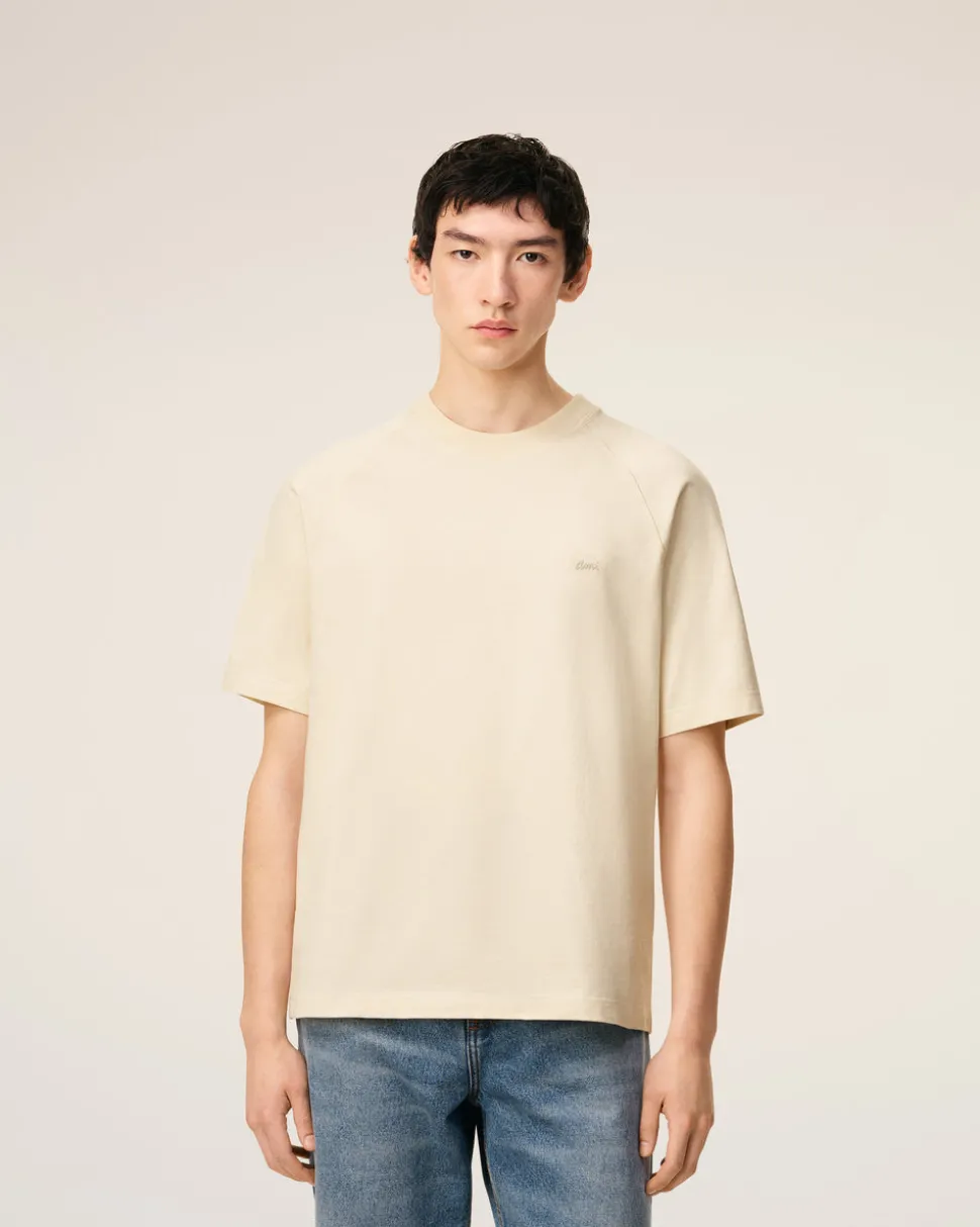 T-shirt Blanc Manches Courtes En Coton