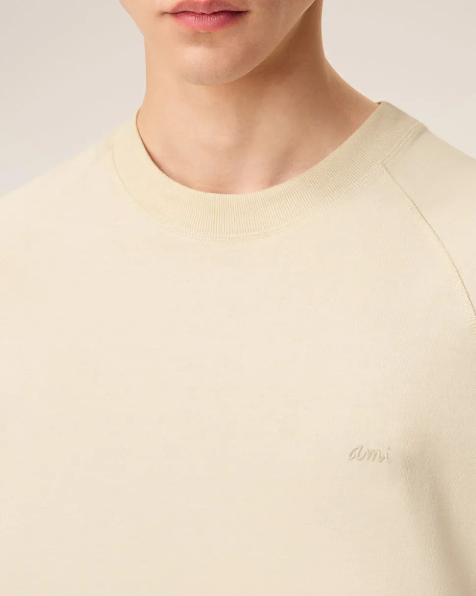 T-shirt Blanc Manches Courtes En Coton