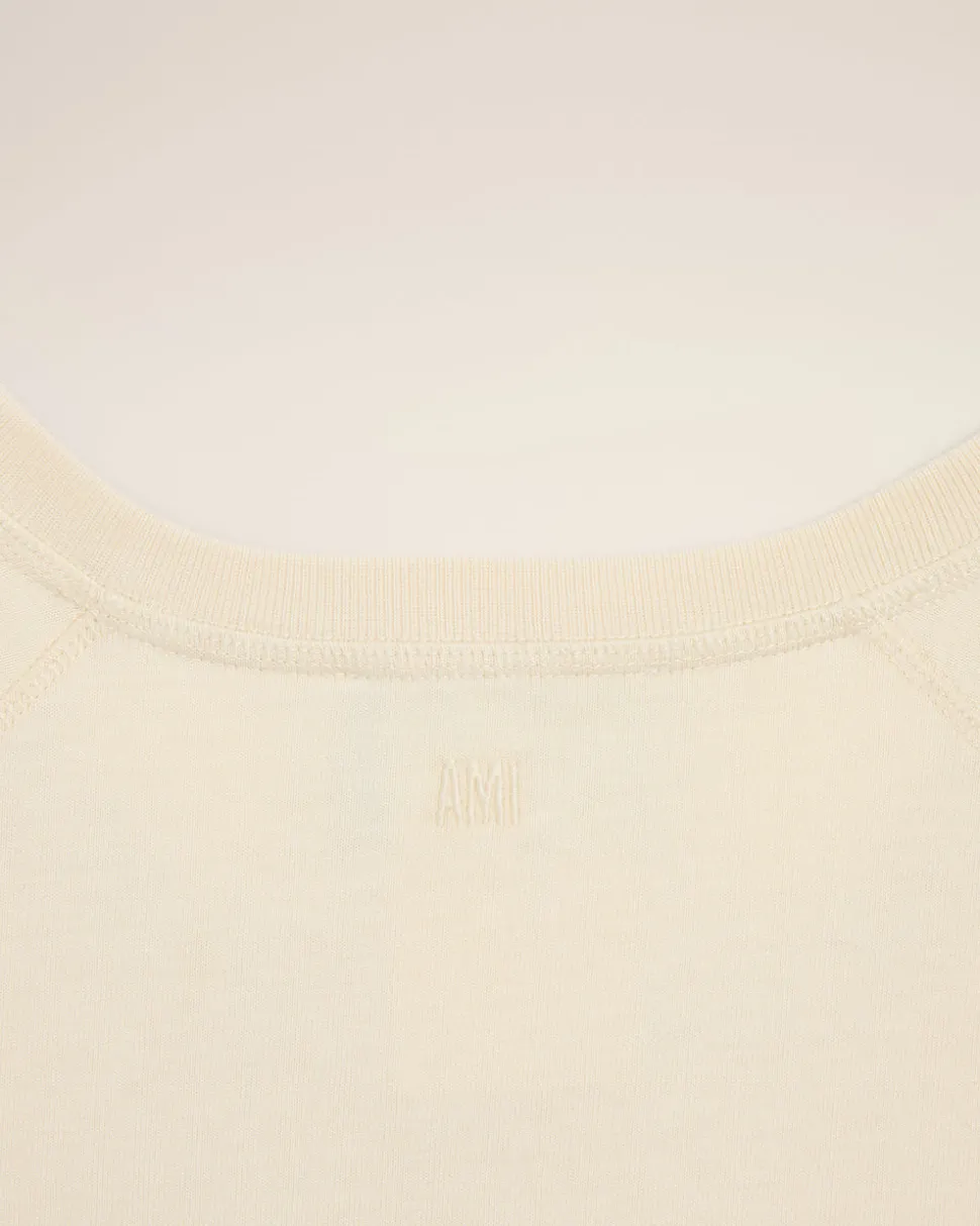 T-shirt Blanc Manches Courtes En Coton