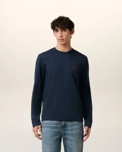 T-shirt Bleu Ami De Coeur En Coton Organique