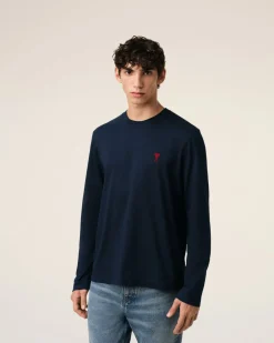 T-shirt Bleu Ami De Coeur En Coton Organique