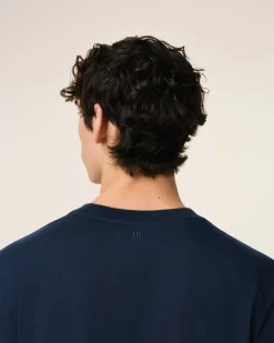 T-shirt Bleu Ami De Coeur En Coton Organique