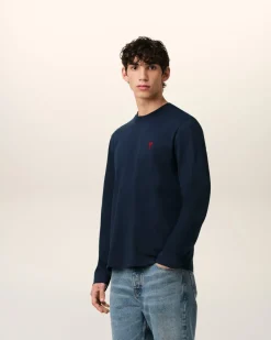 T-shirt Bleu Ami De Coeur En Coton Organique