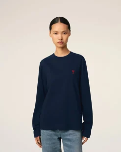 T-shirt Bleu Ami De Coeur En Coton Organique