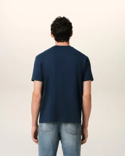 T-shirt Bleu Ami De Coeur En Coton Biologique