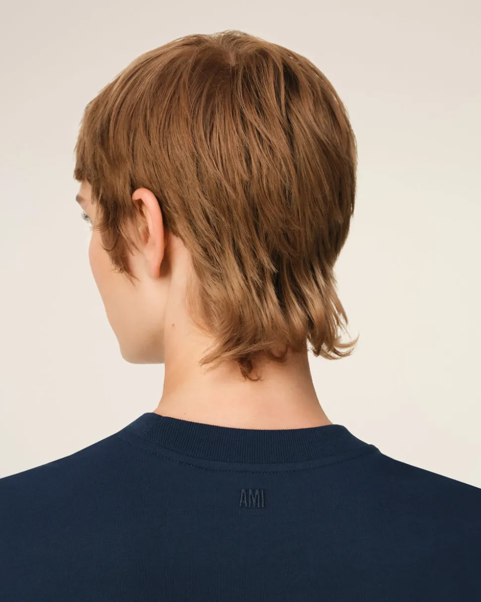 T-shirt Bleu Ami De Coeur En Coton Biologique