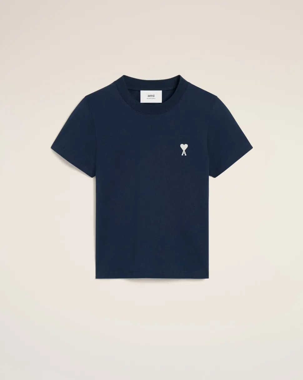 T-Shirt Bleu Marine Ami de Coeur En Coton