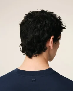 T-Shirt Bleu Marine Ami de Coeur En Coton