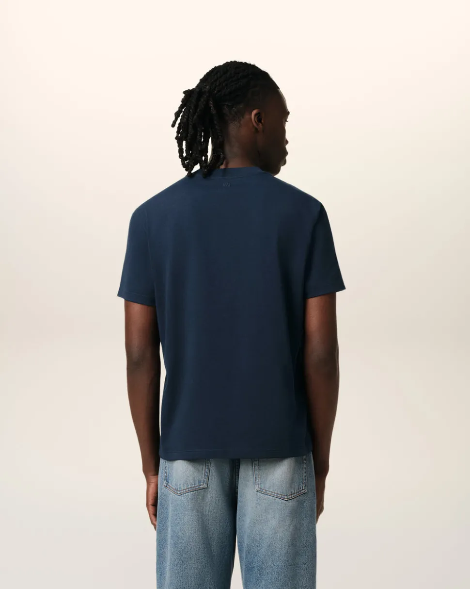 T-Shirt Bleu Marine Ami de Coeur En Coton