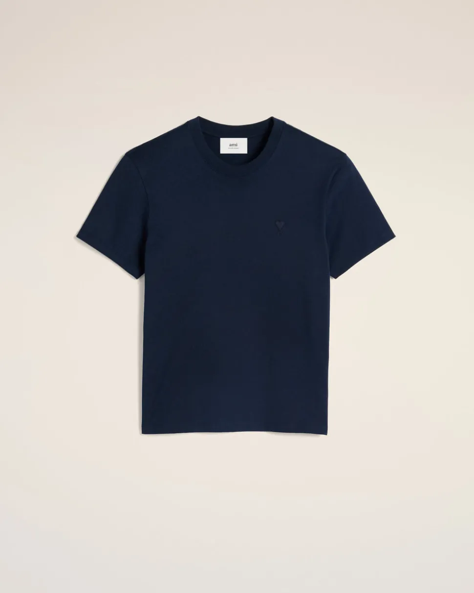 T-Shirt Bleu Marine Ami de Coeur En Coton