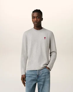 T-Shirt Gris Manches Longues Ami de Coeur En Coton