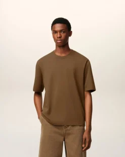 T-shirt Marron Ami De Coeur En Coton