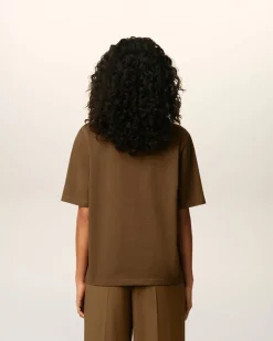 T-shirt Marron Ami De Coeur En Coton