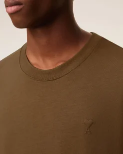 T-shirt Marron Ami De Coeur En Coton